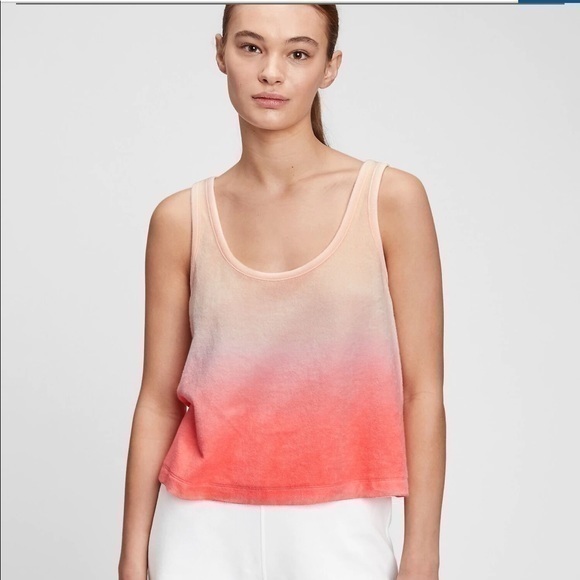 GAP Towel Terry Scoopneck Tank Top - Picture 1 of 5